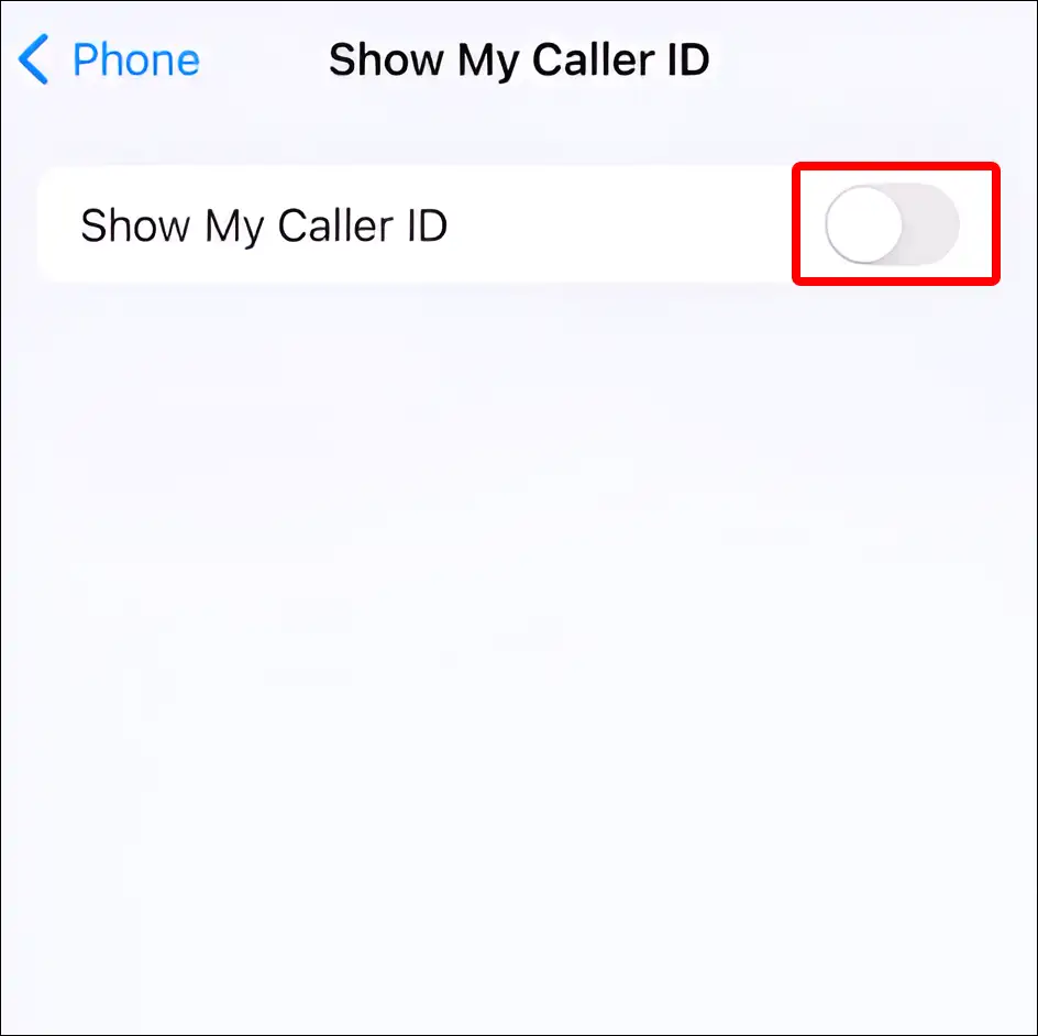 hide iphone caller id