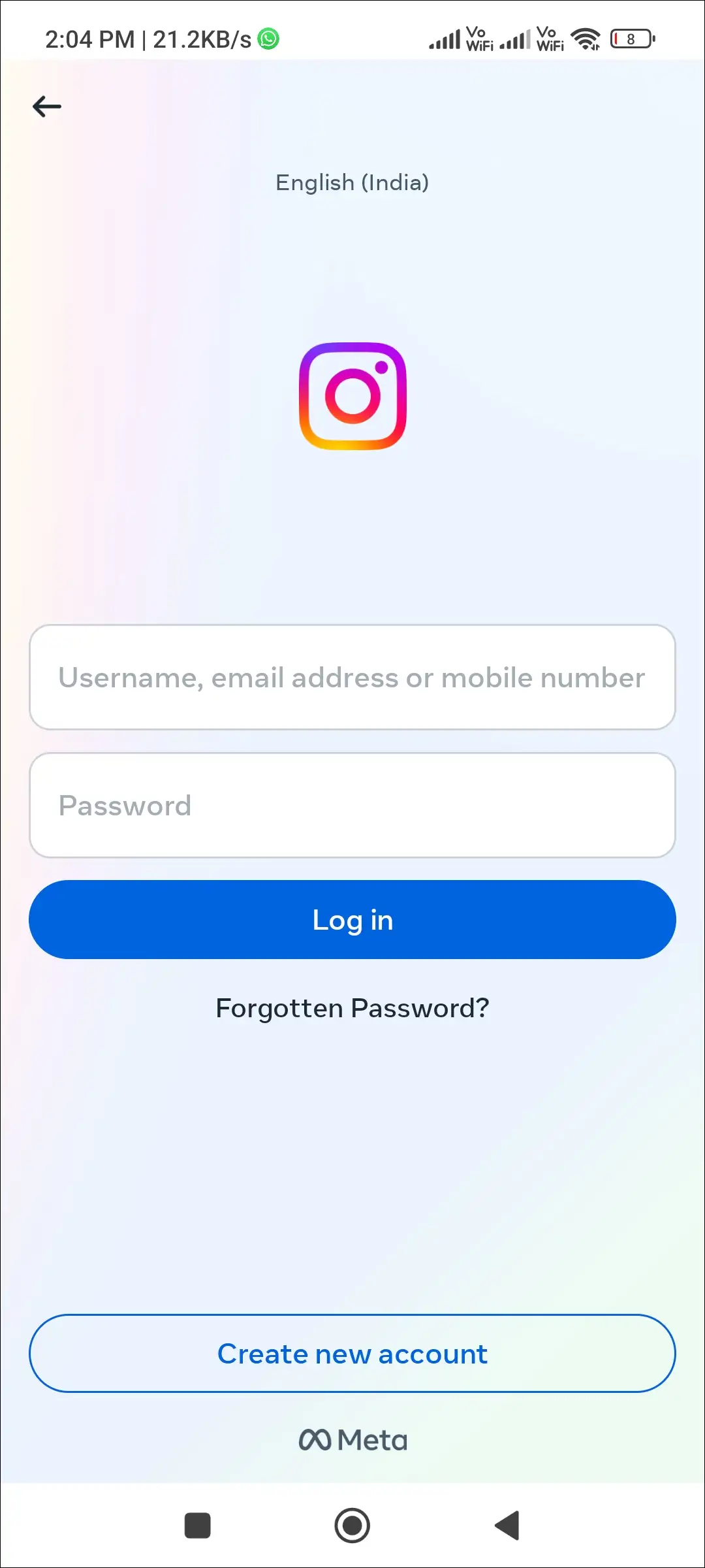 instagram login