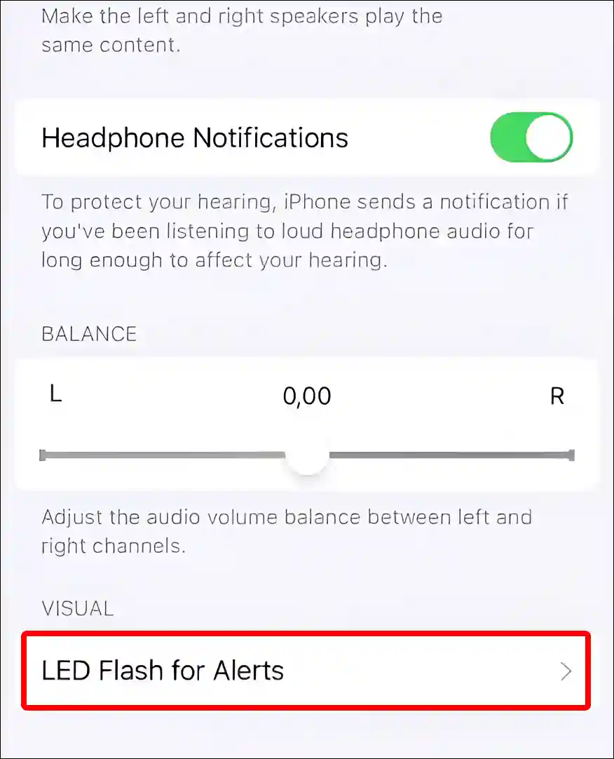 iphone led flash for alerts