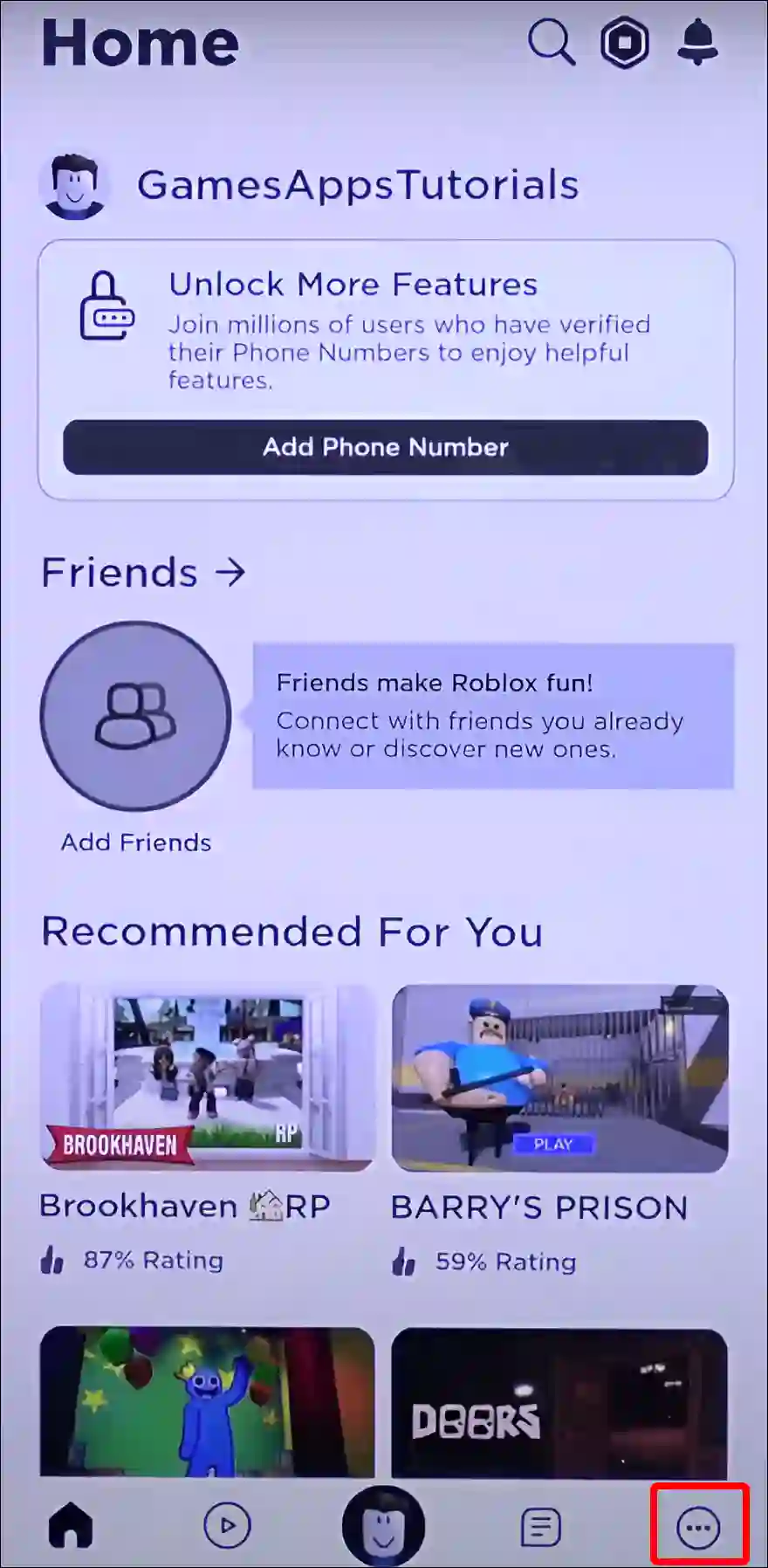 roblox app three dots