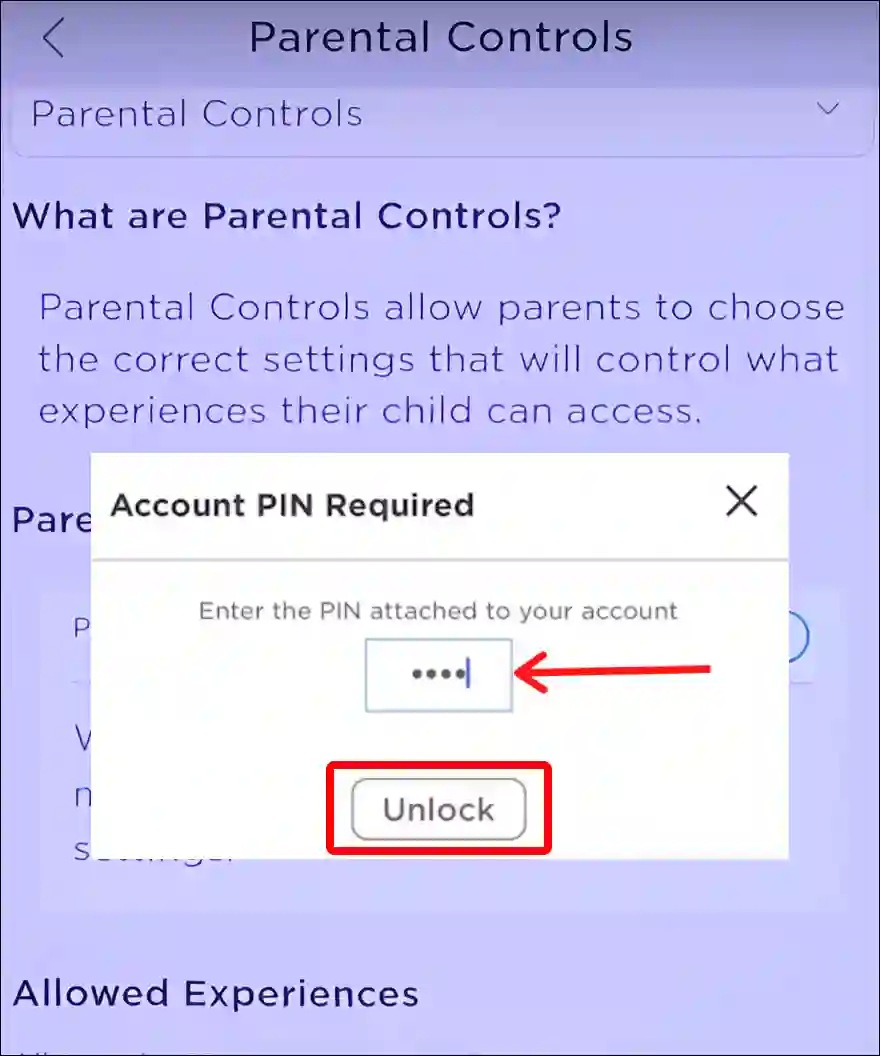 turn off parental controls on roblox mobile