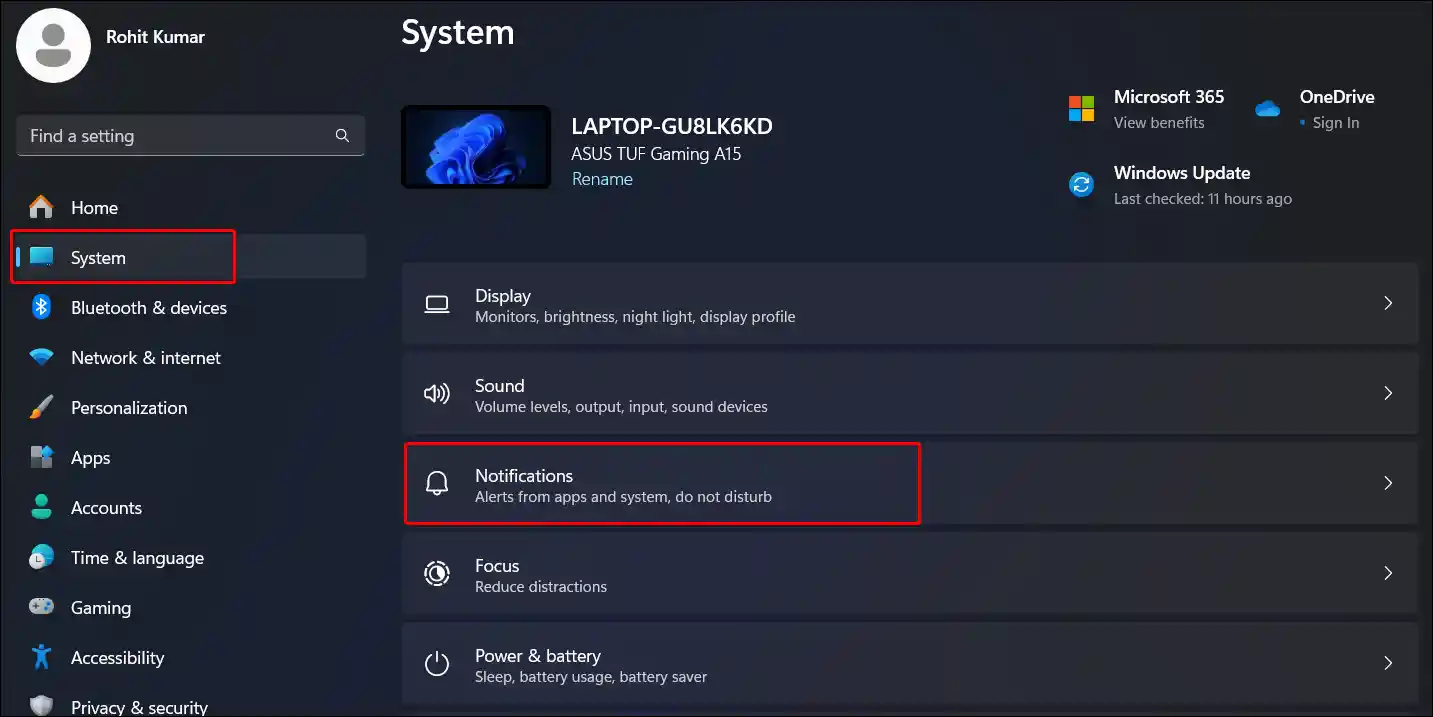 windows 11 system notifications