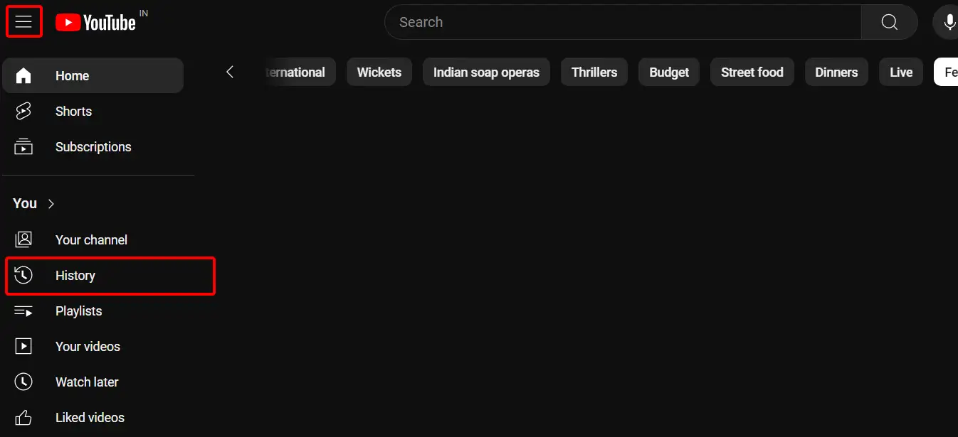 youtube web history