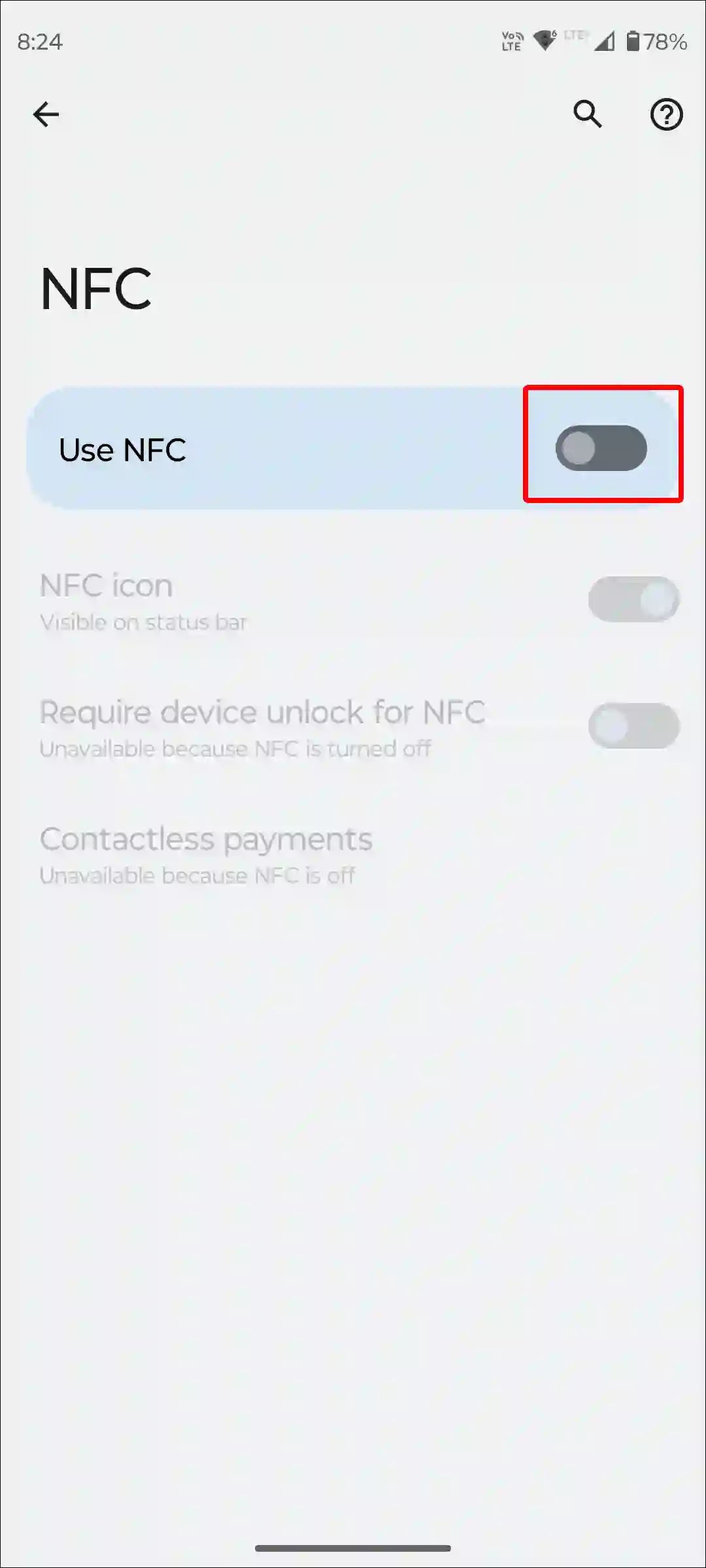 android nfc disable