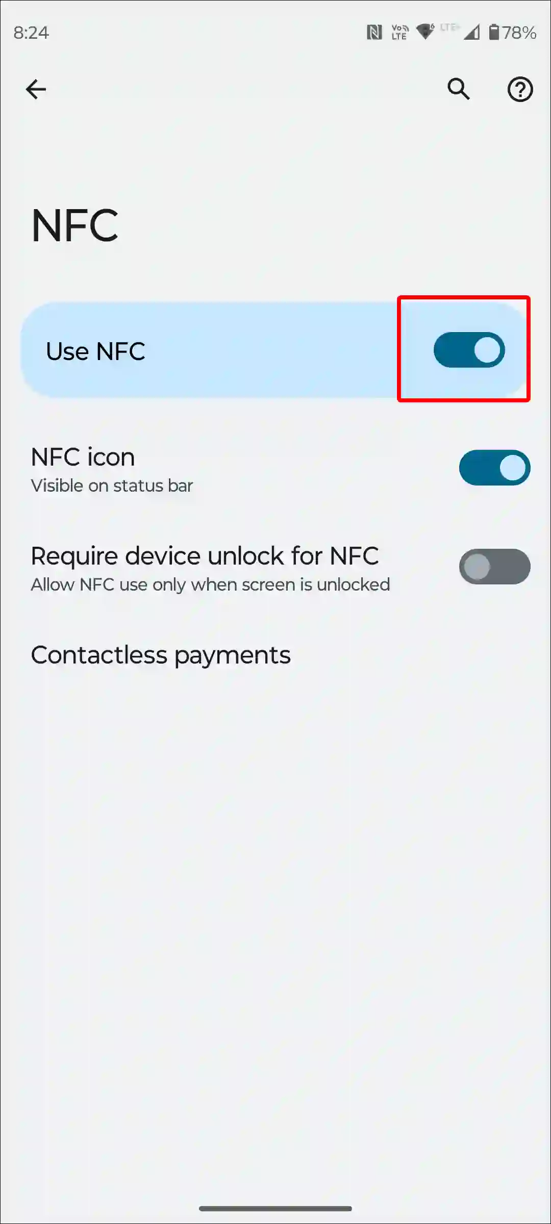 android nfc enable