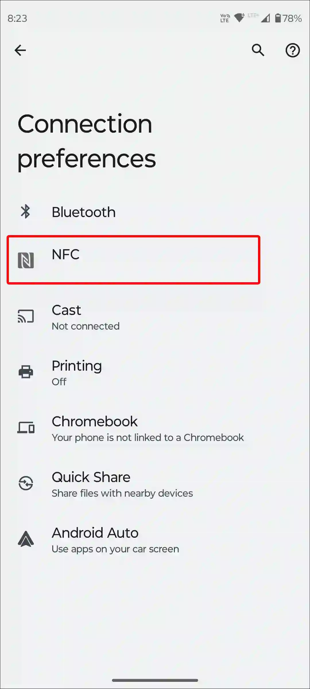 android nfc settings