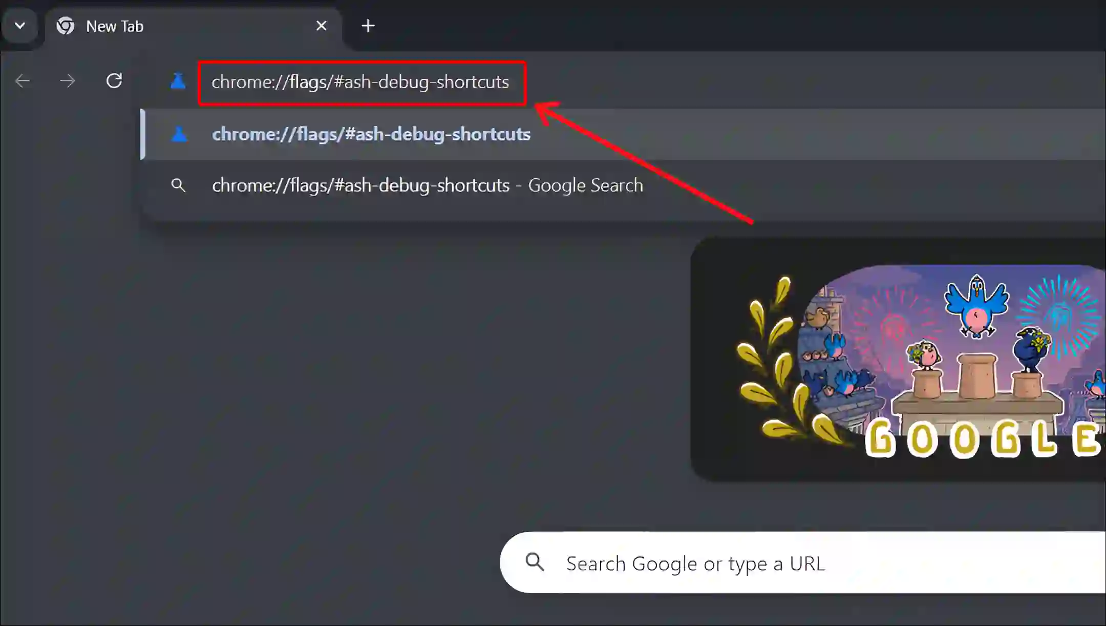 chrome://flags/#ash-debug-shortcuts