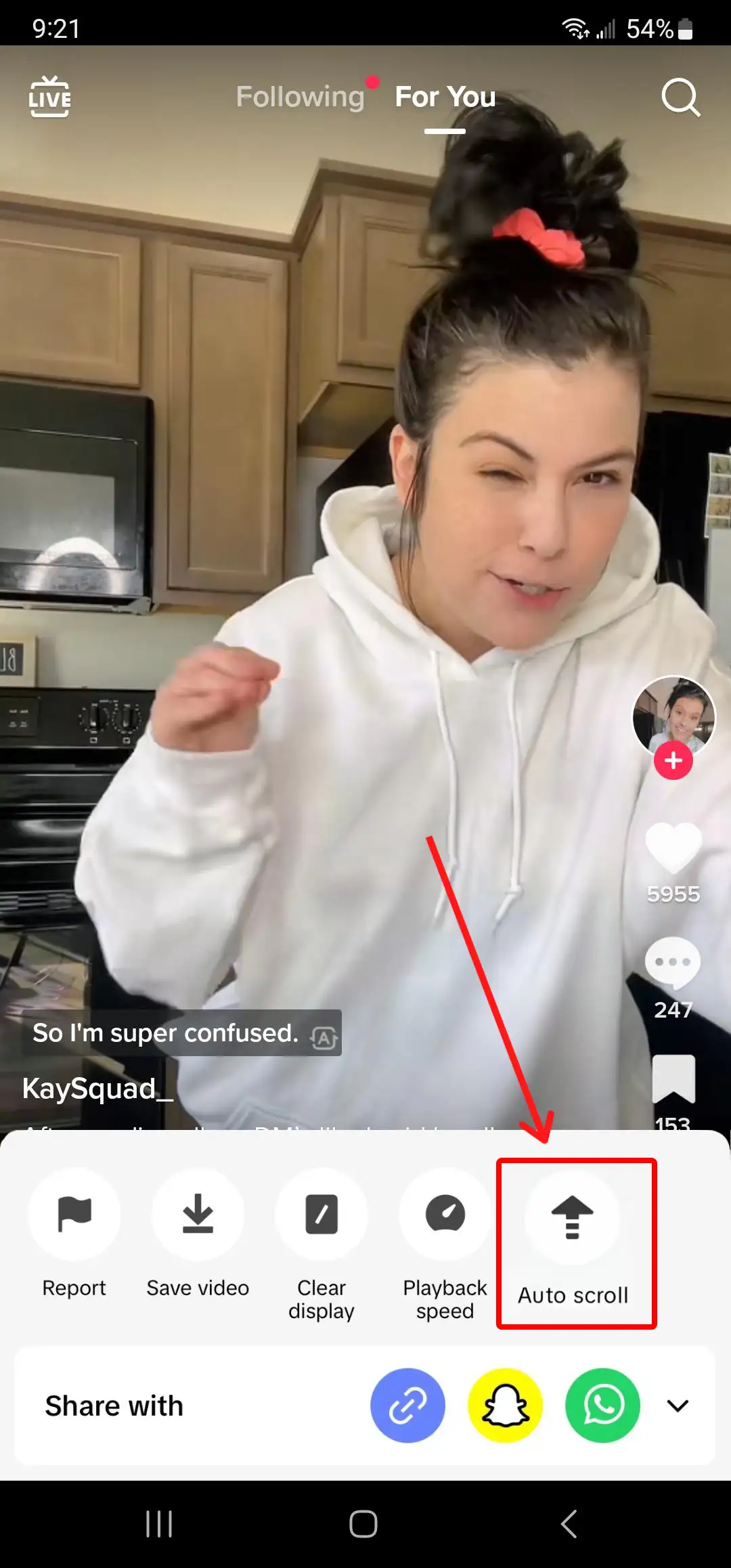 enable tiktok auto scroll