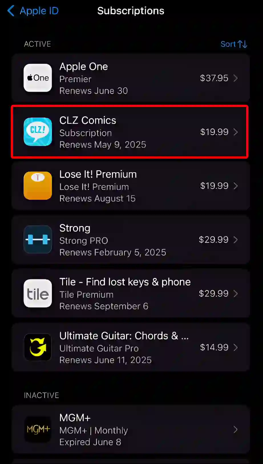 find and cancel an app subscription iphone