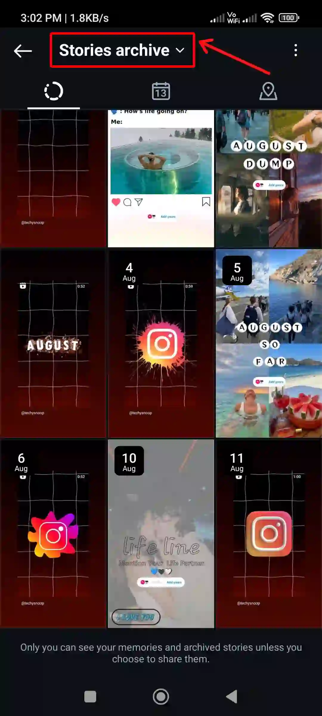 instagram app stories archive