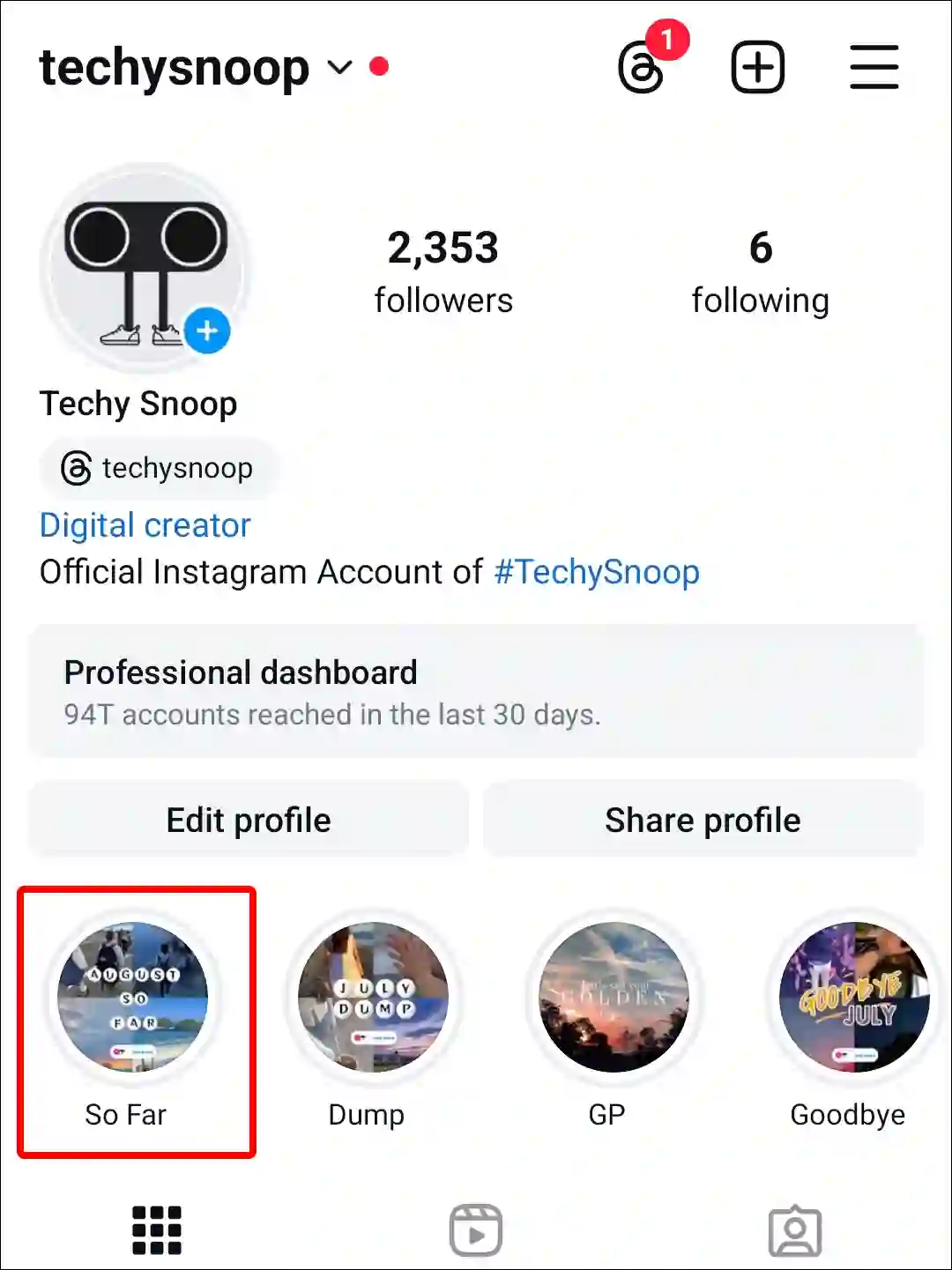 instagram techysnoop so far highlight