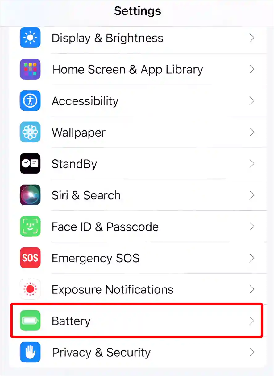 iphone battery settings