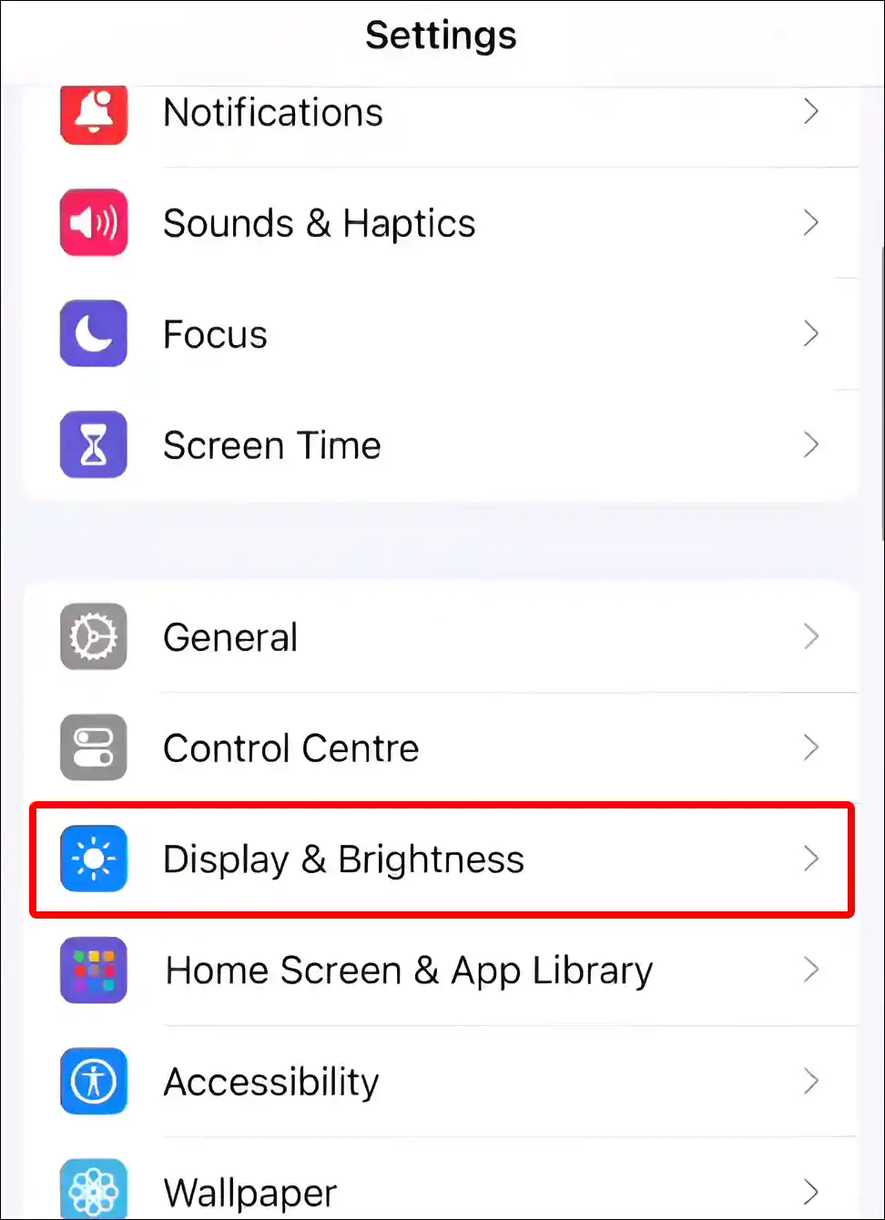 iphone display & brightness settings