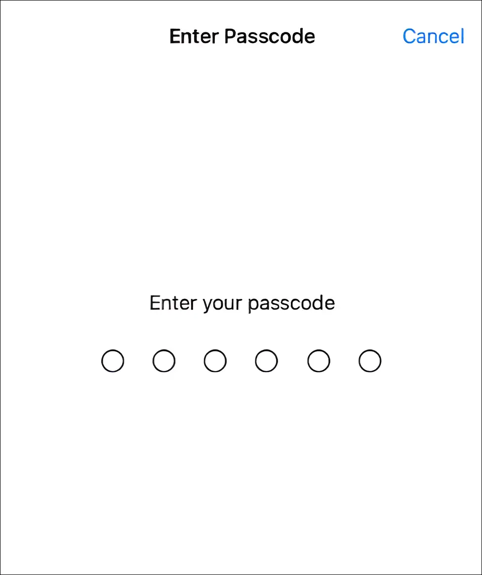 iPhone enter your passcode