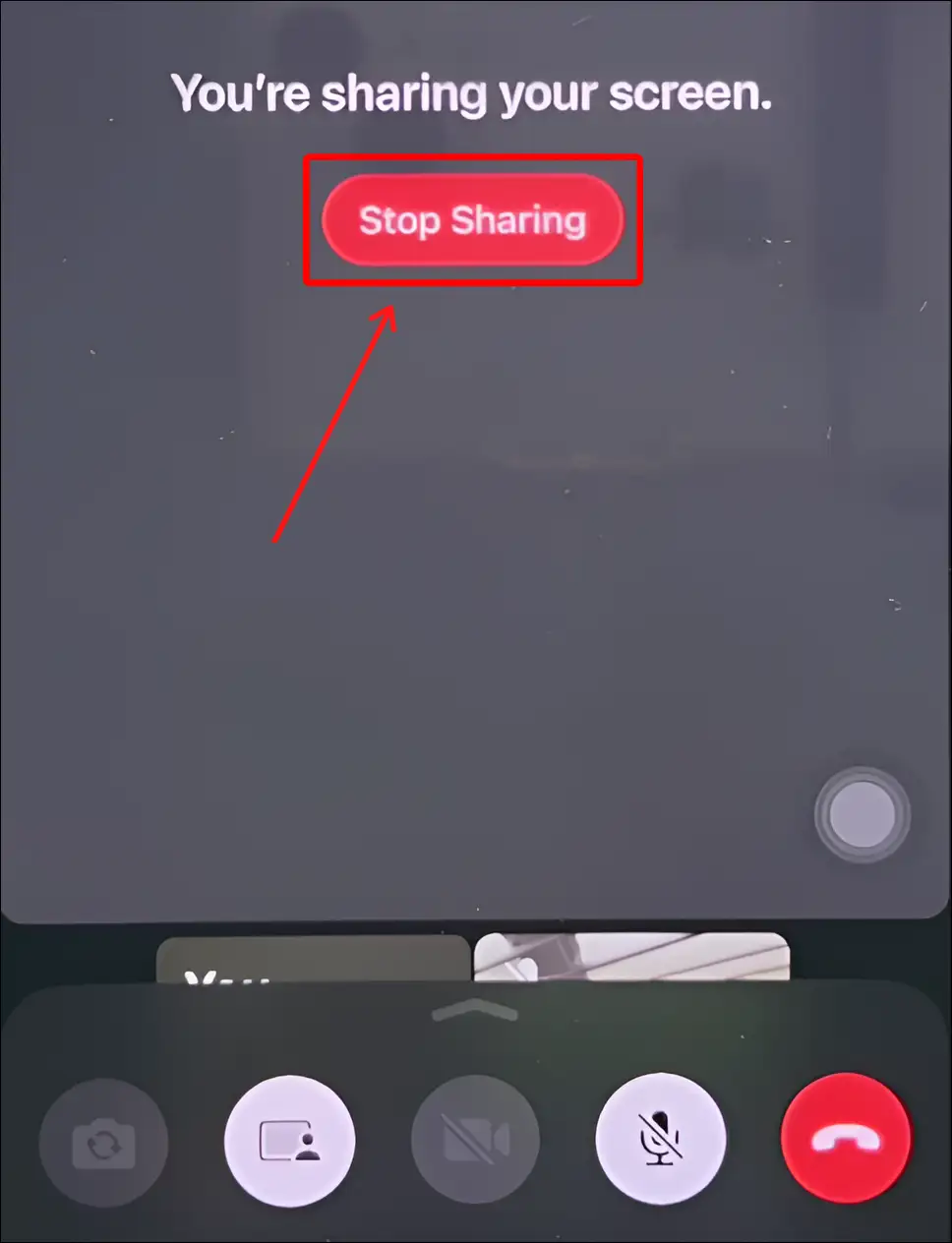 iphone whatsapp screen share stop sharing