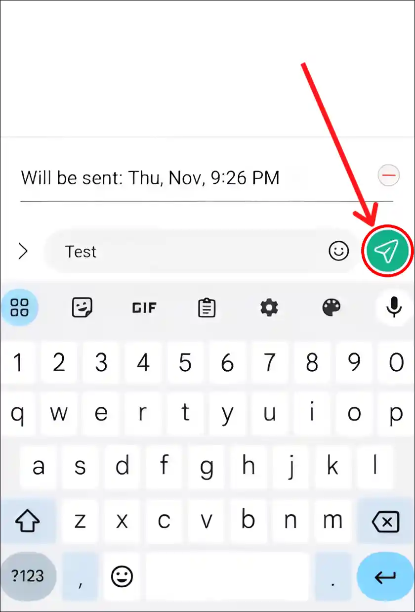 samsung messages scheduled send