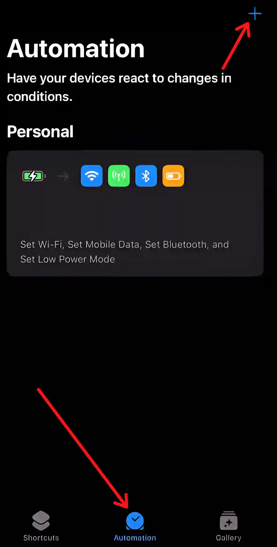 turn on low power mode iphone automatically