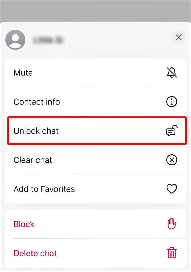 Unlock a locked WhatsApp chat on iPhone