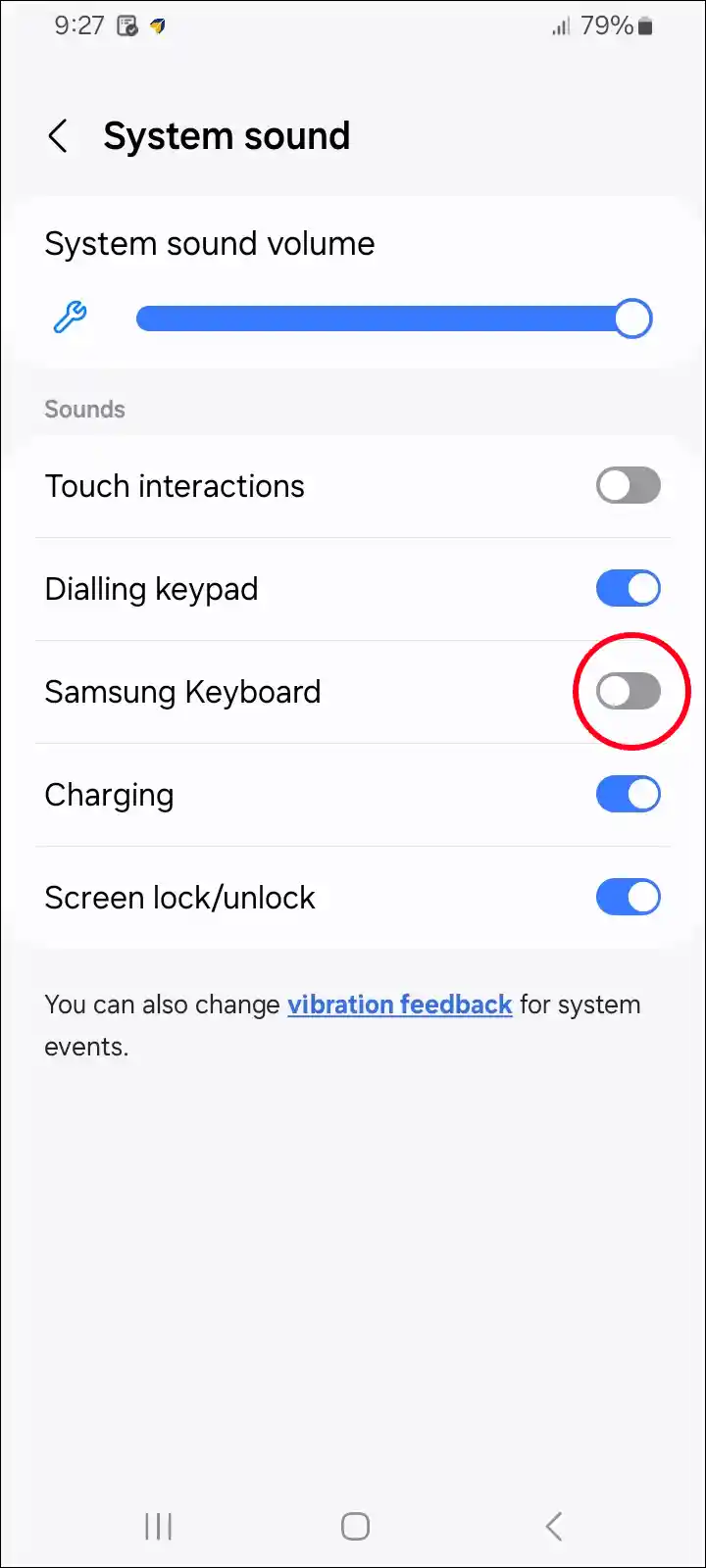 disable samsung keyboard sounds