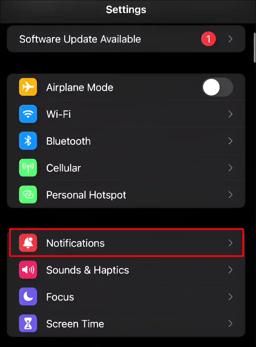 iphone notifications settings