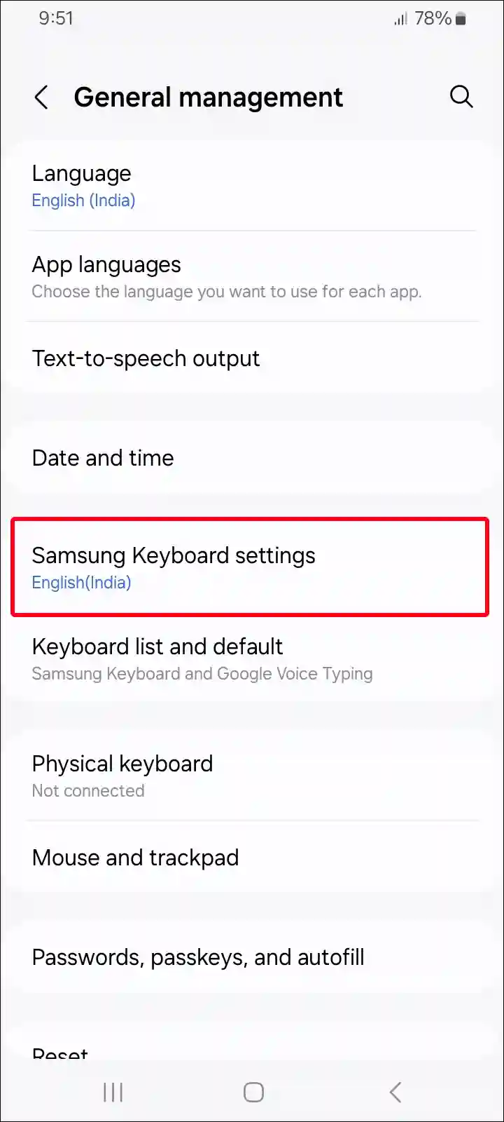 samsung keyboard settings