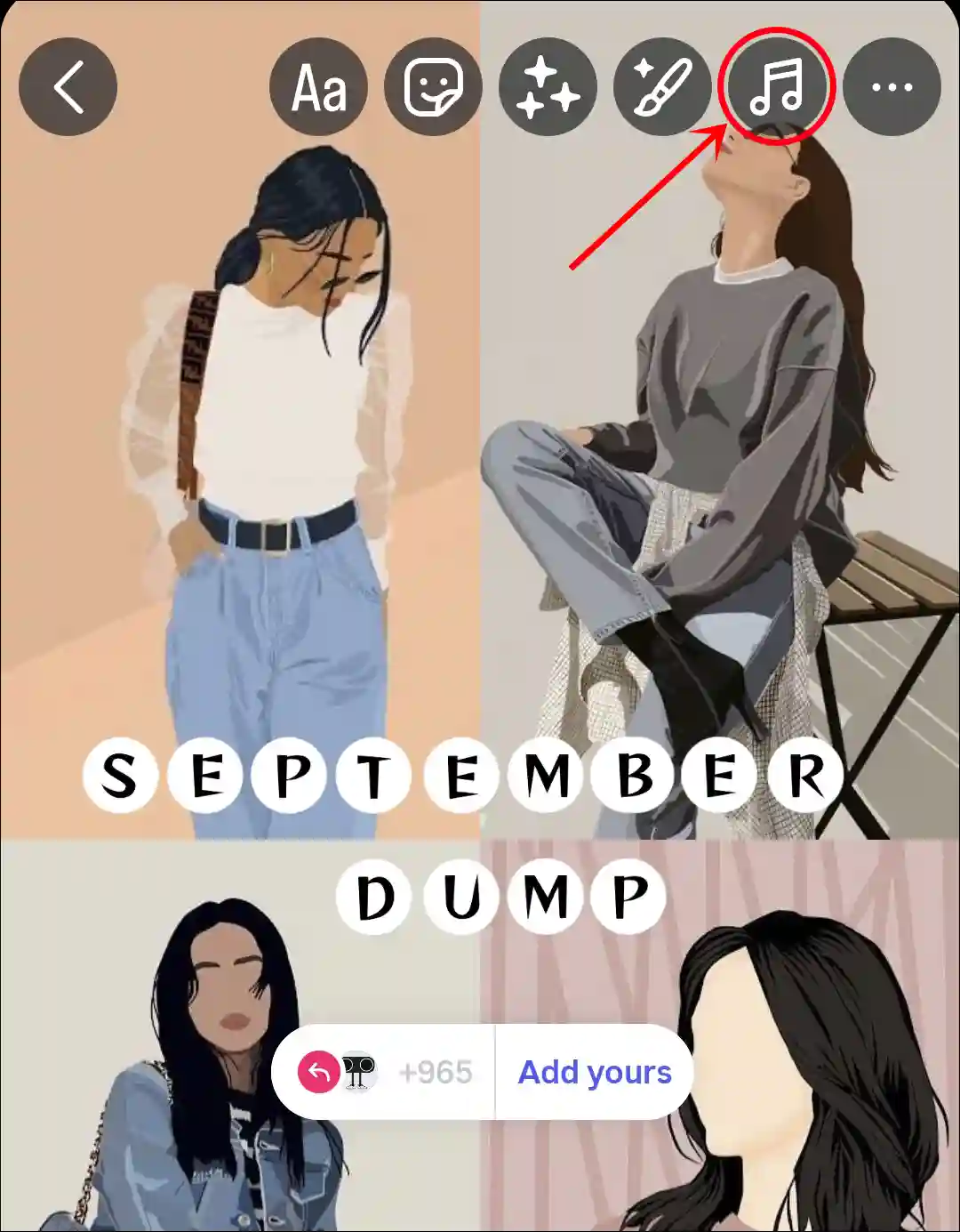 september dump story music