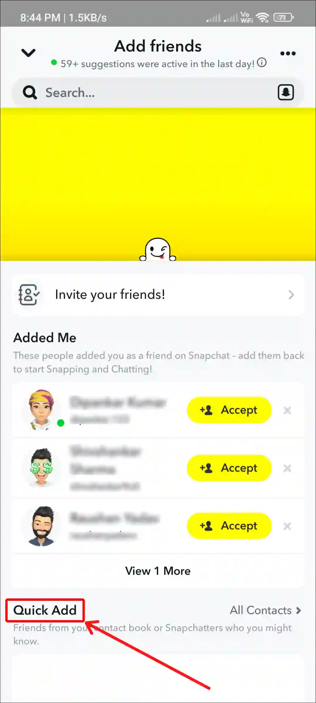 snapchat quick add