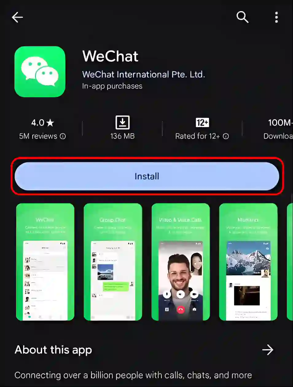 Install wechat app play store android