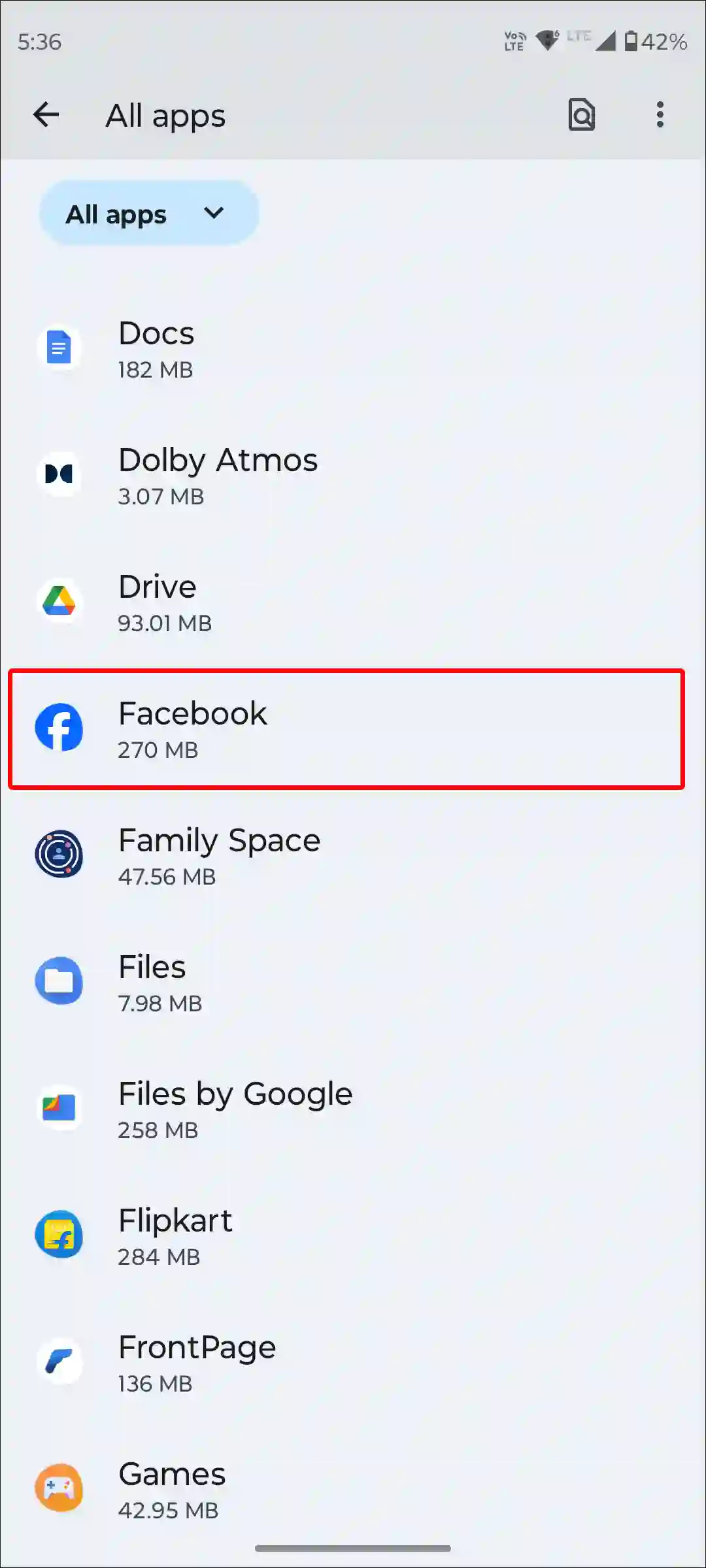 android facebook app settings