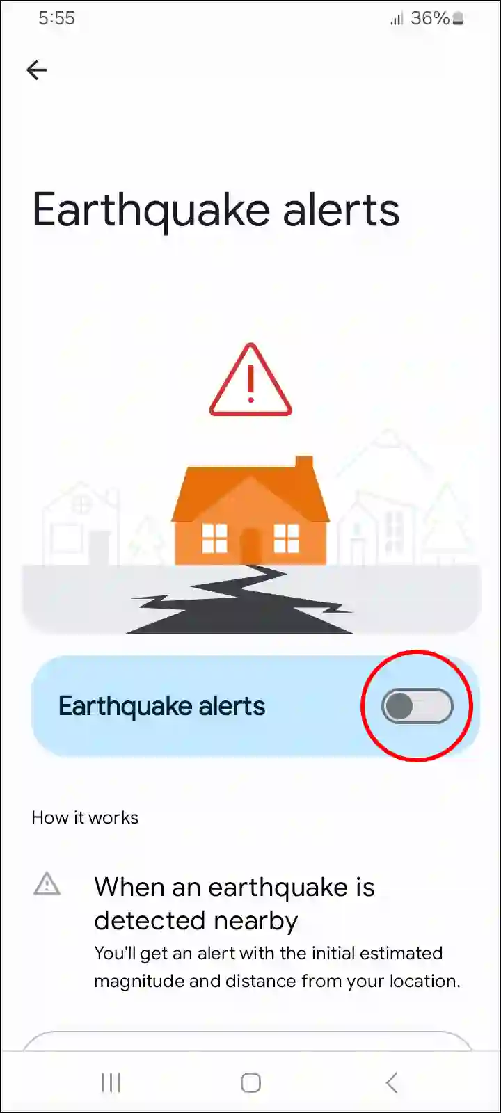 disable samsung earthquake alerts