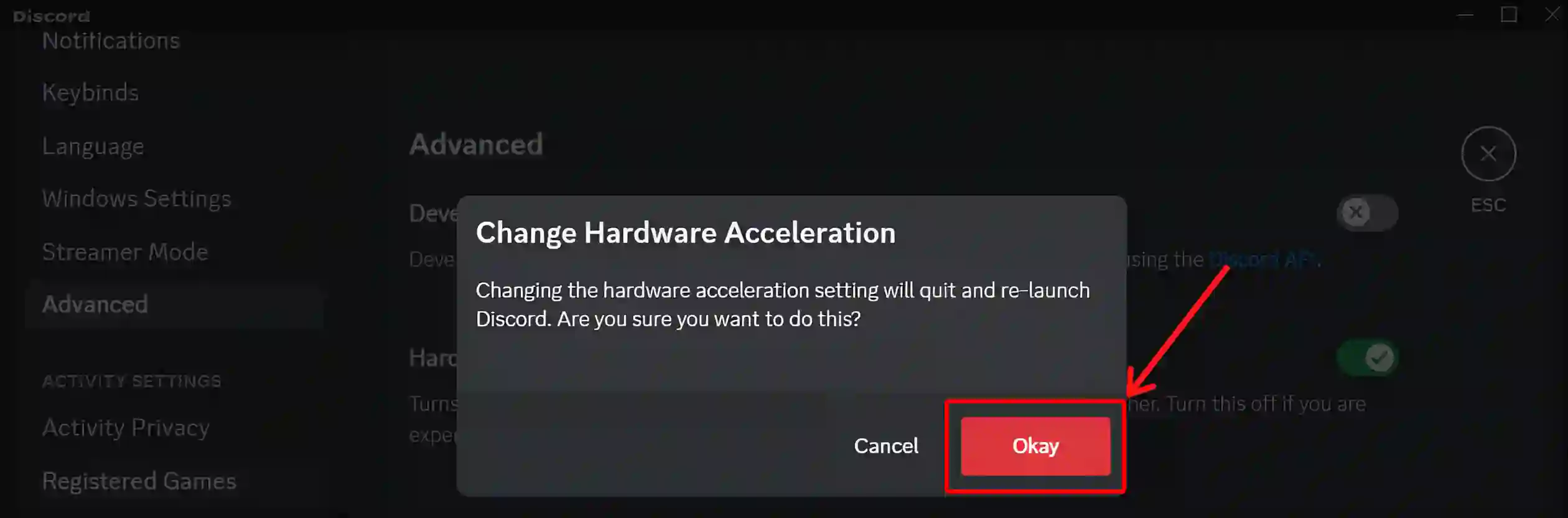 discord hardware acceleration turn off