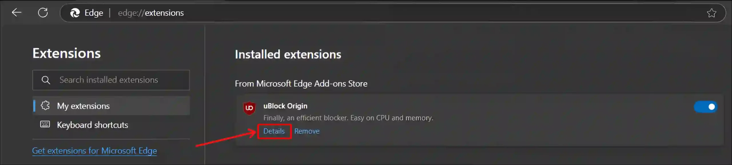 edge extension details