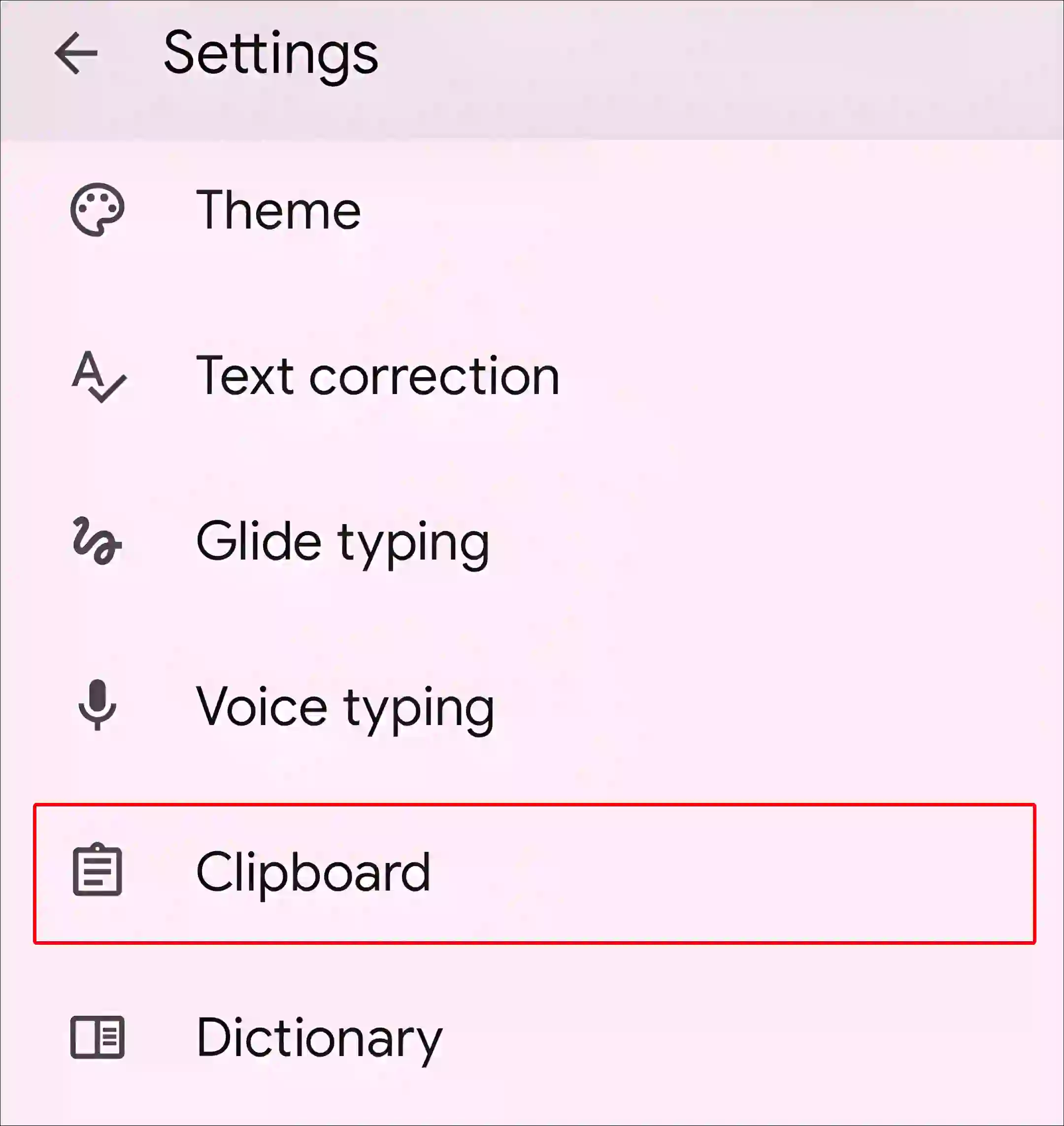 gboard settings clipboard