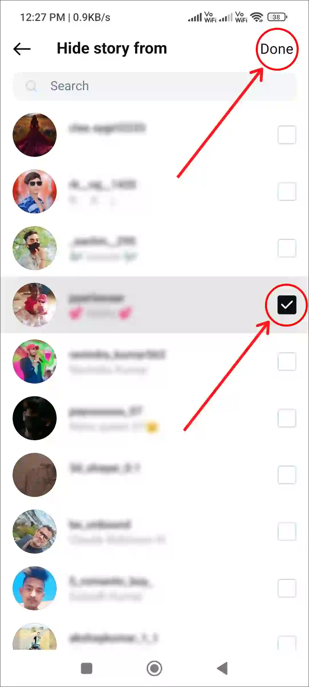 instagram hide story from followers