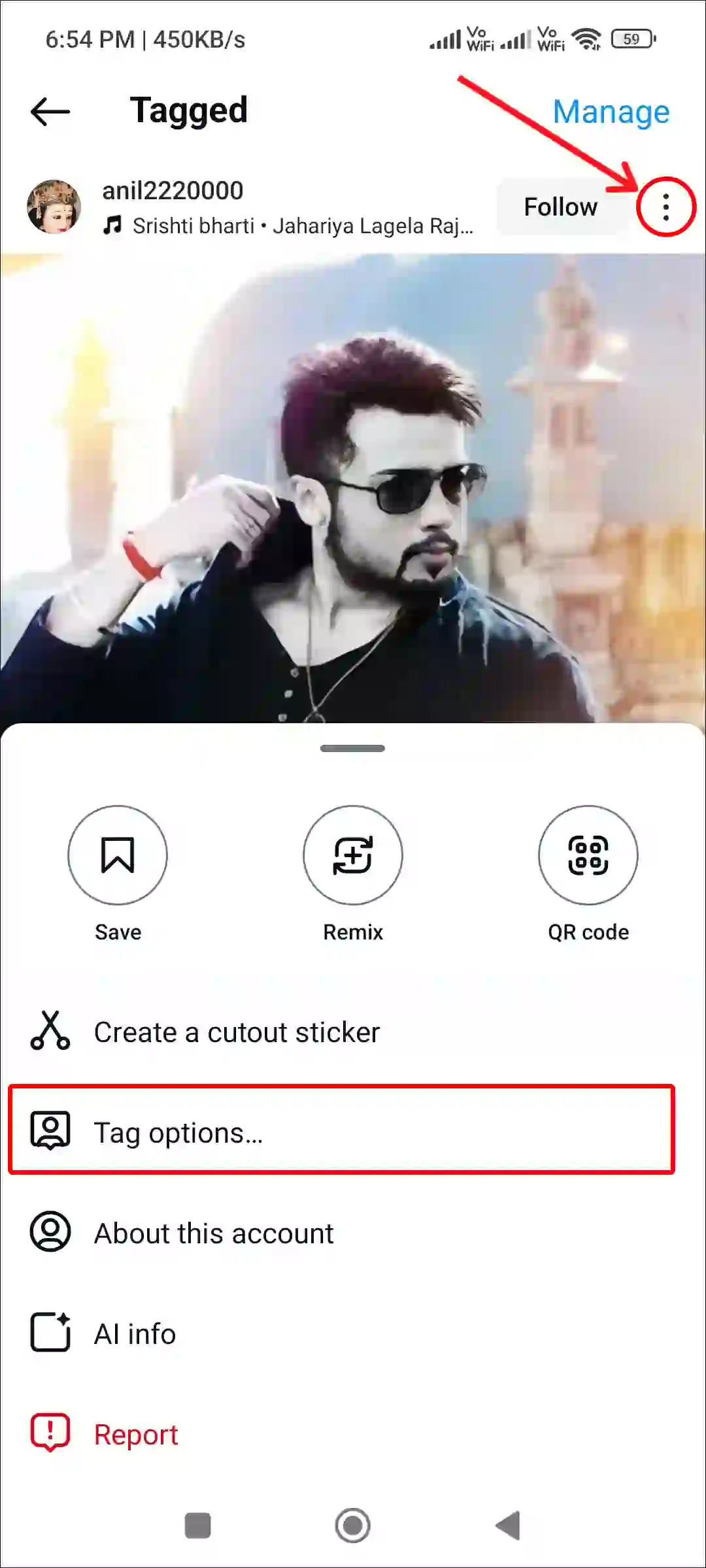 instagram tag options