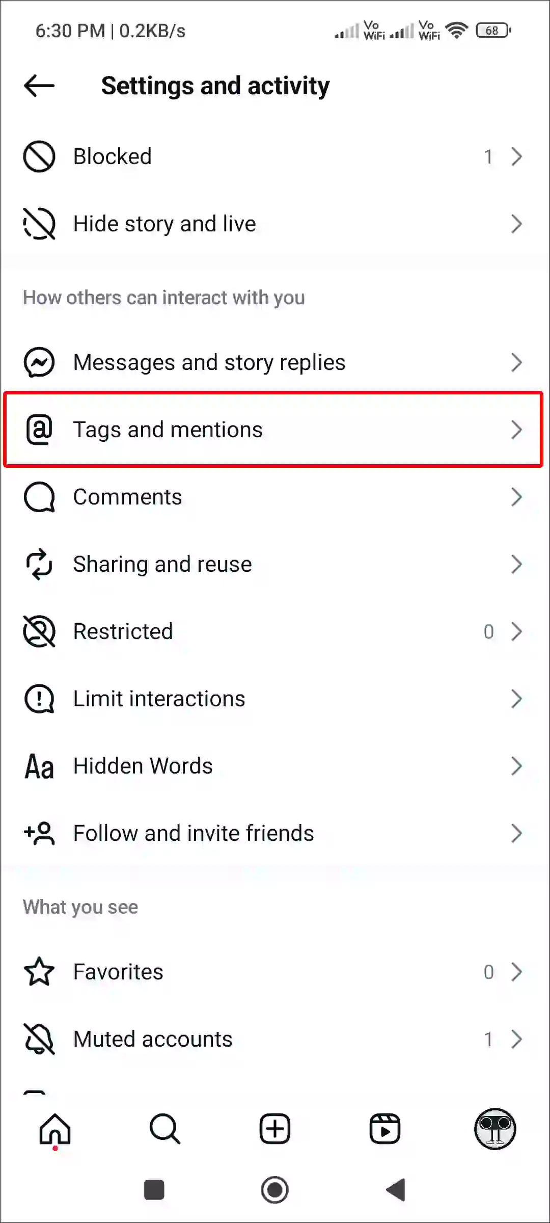 instagram tags and mentions