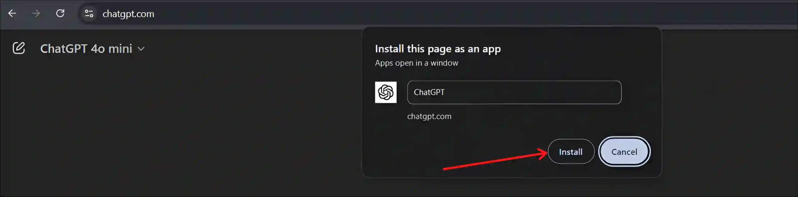 install chatgpt app on windows from chrome