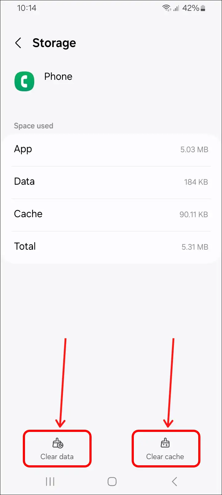 samsung phone app clear cache data