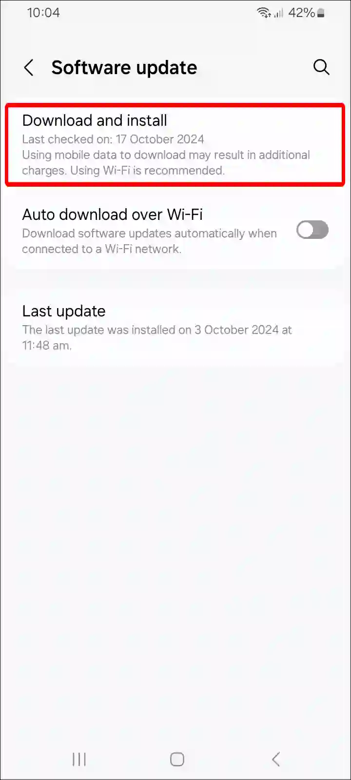 samsung software update download and install