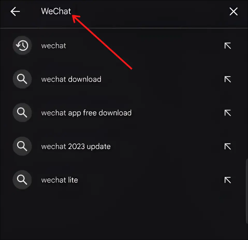 wechat search play store