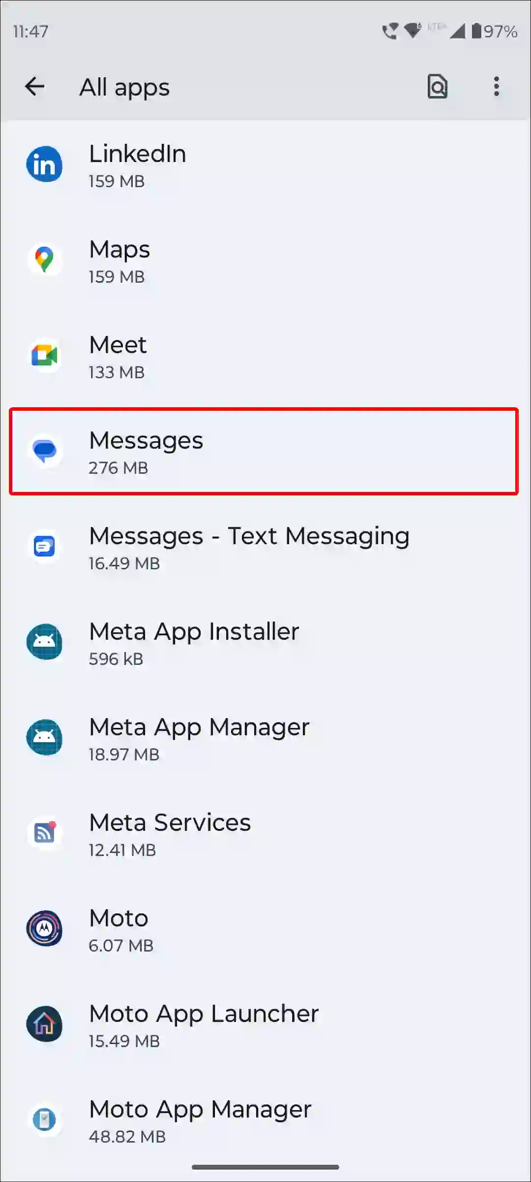 android google messages settings