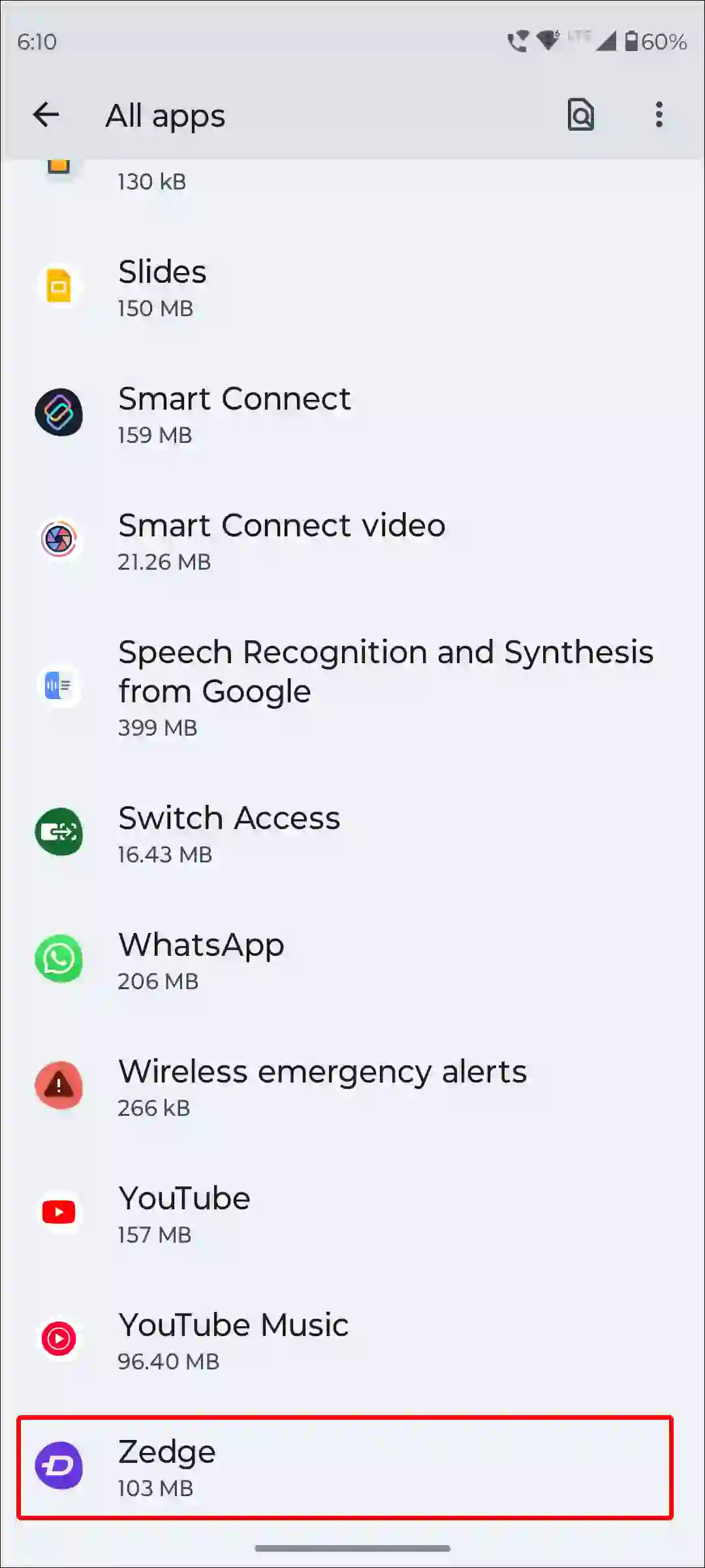 android zedge app settings