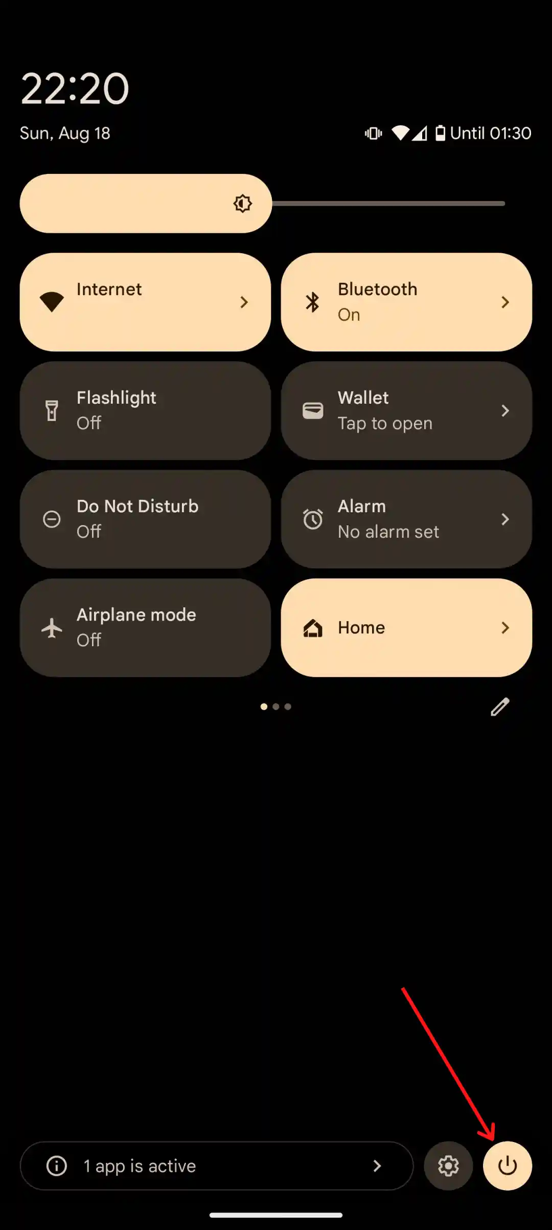 google pixel 9 pro xl quick notification panel power button