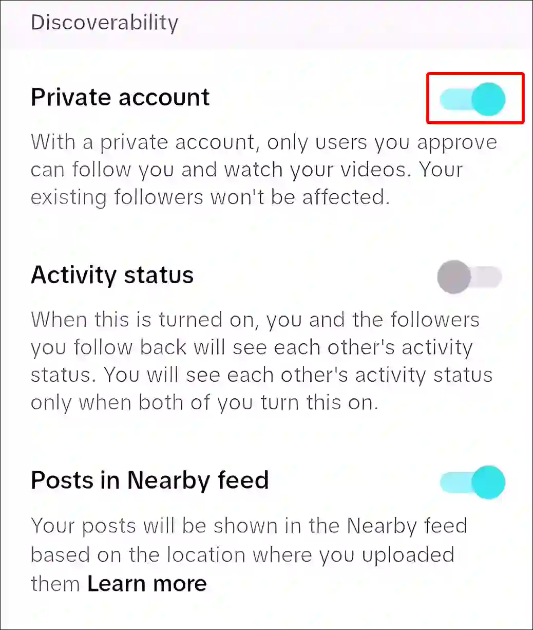 tiktok private account