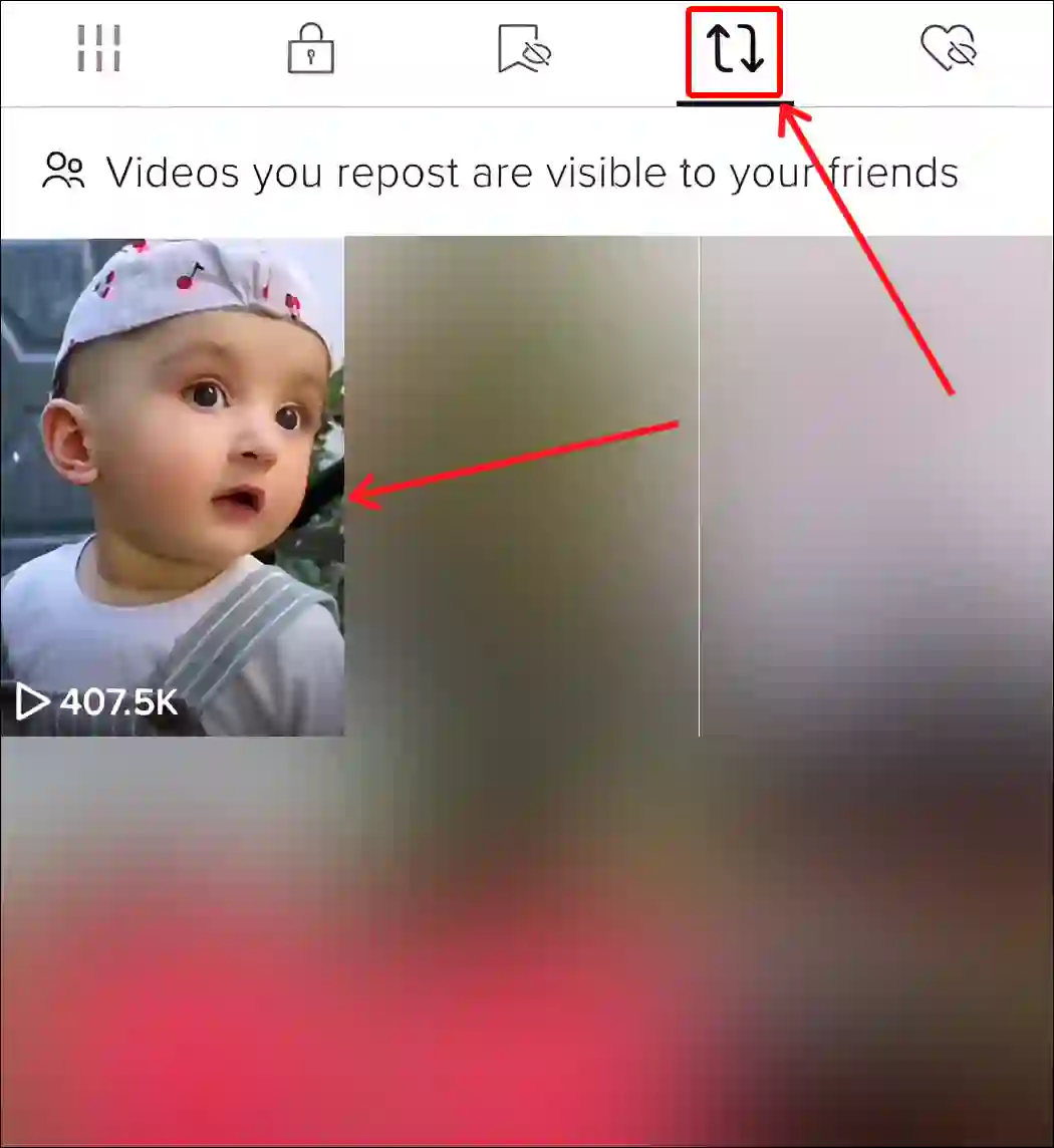 tiktok repost tab video