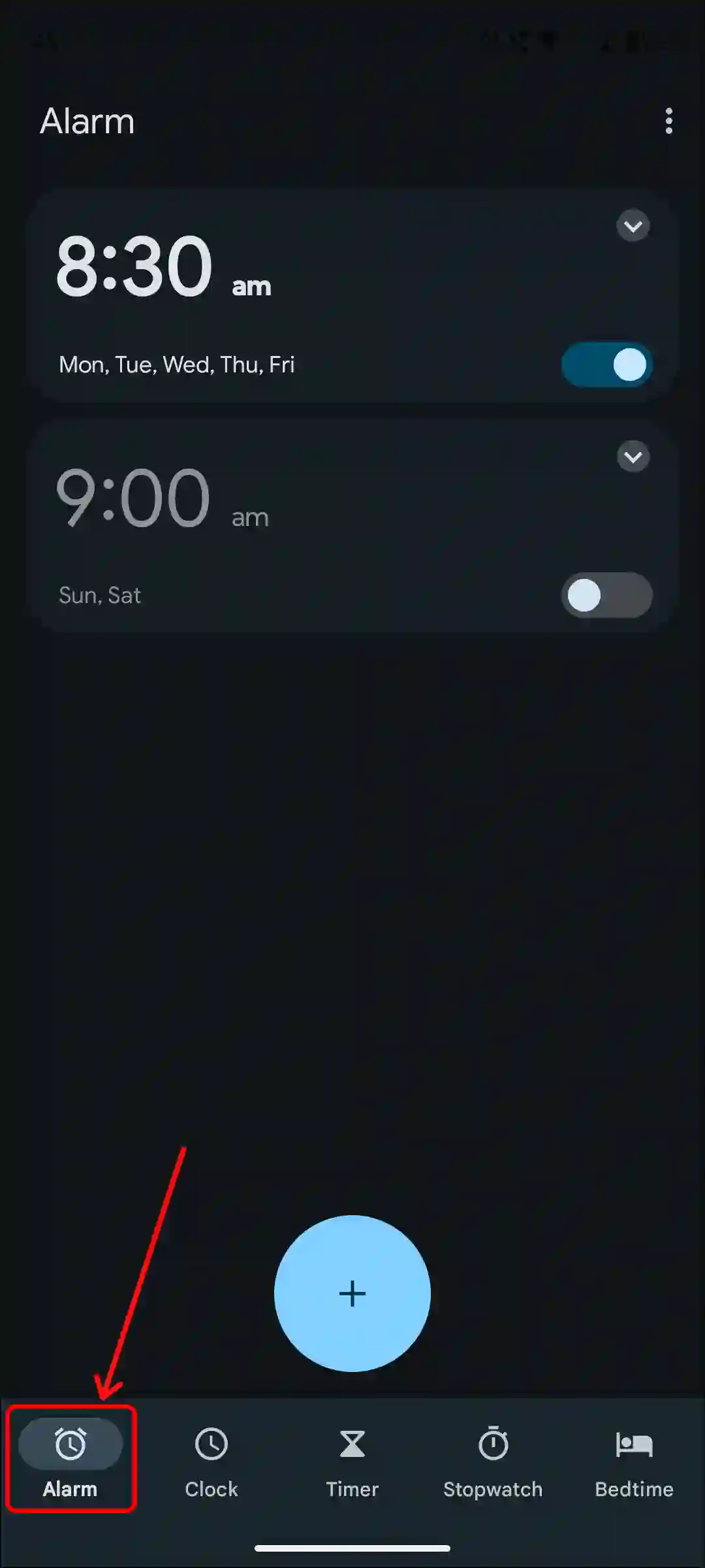 android clock alarm