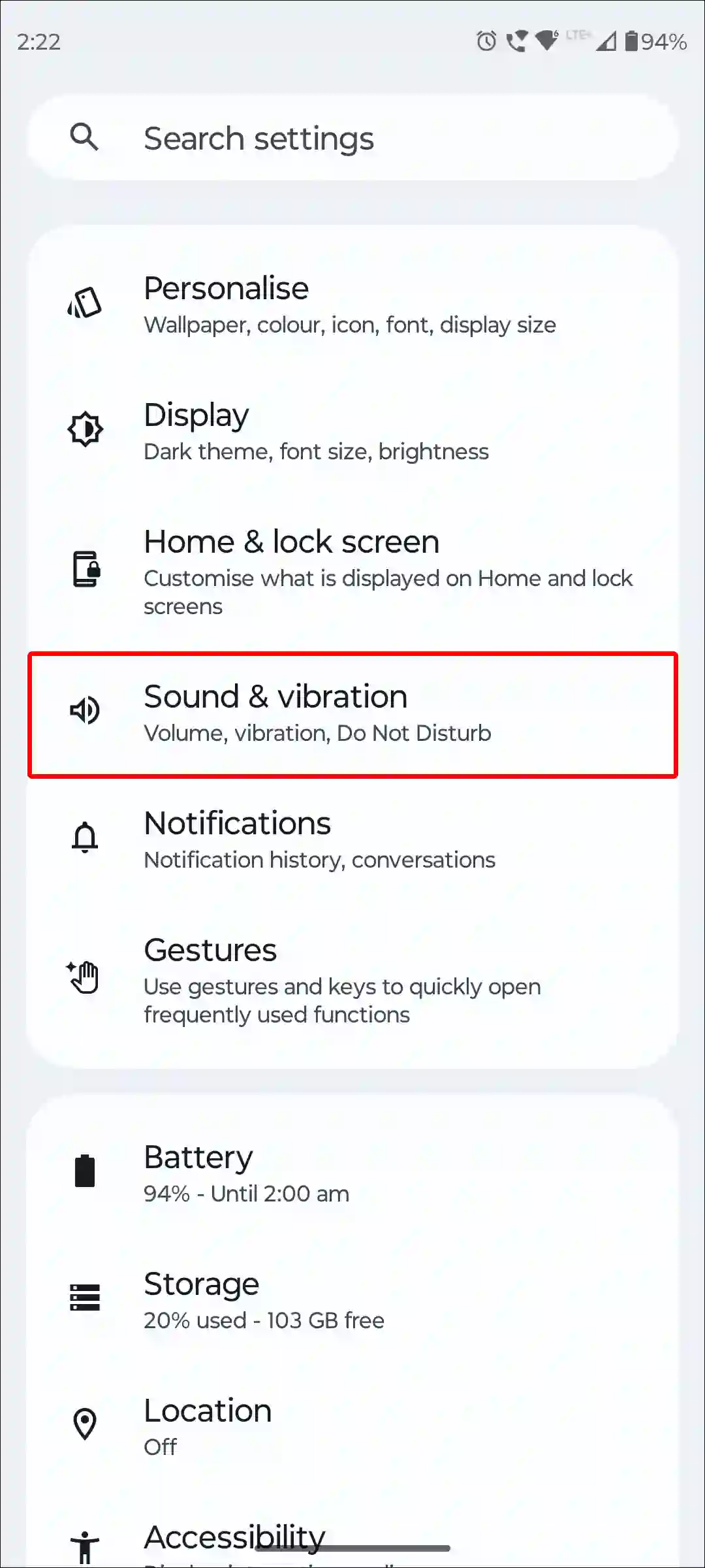 android sound and vibration