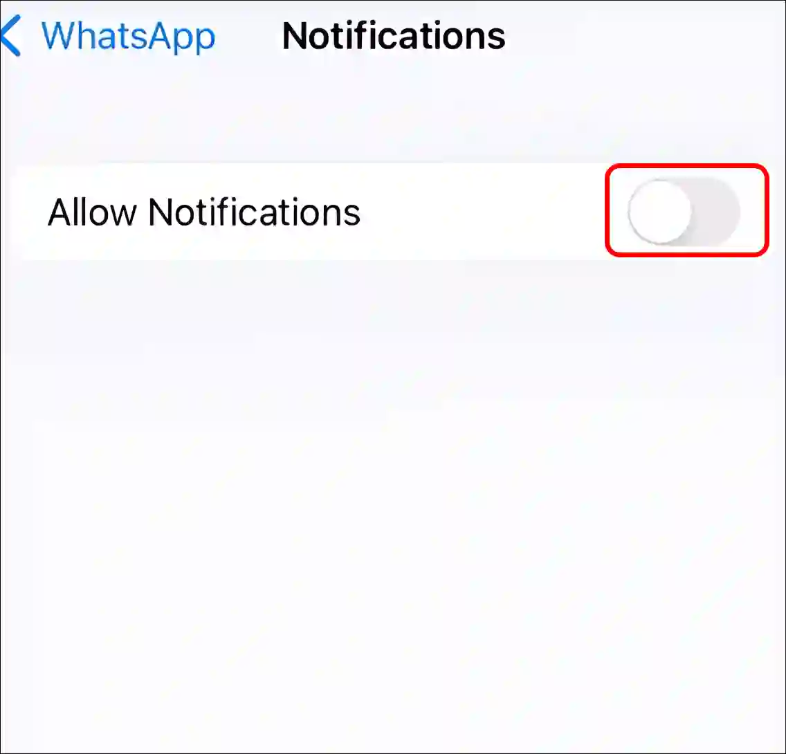 disable whatsapp notifications iphone