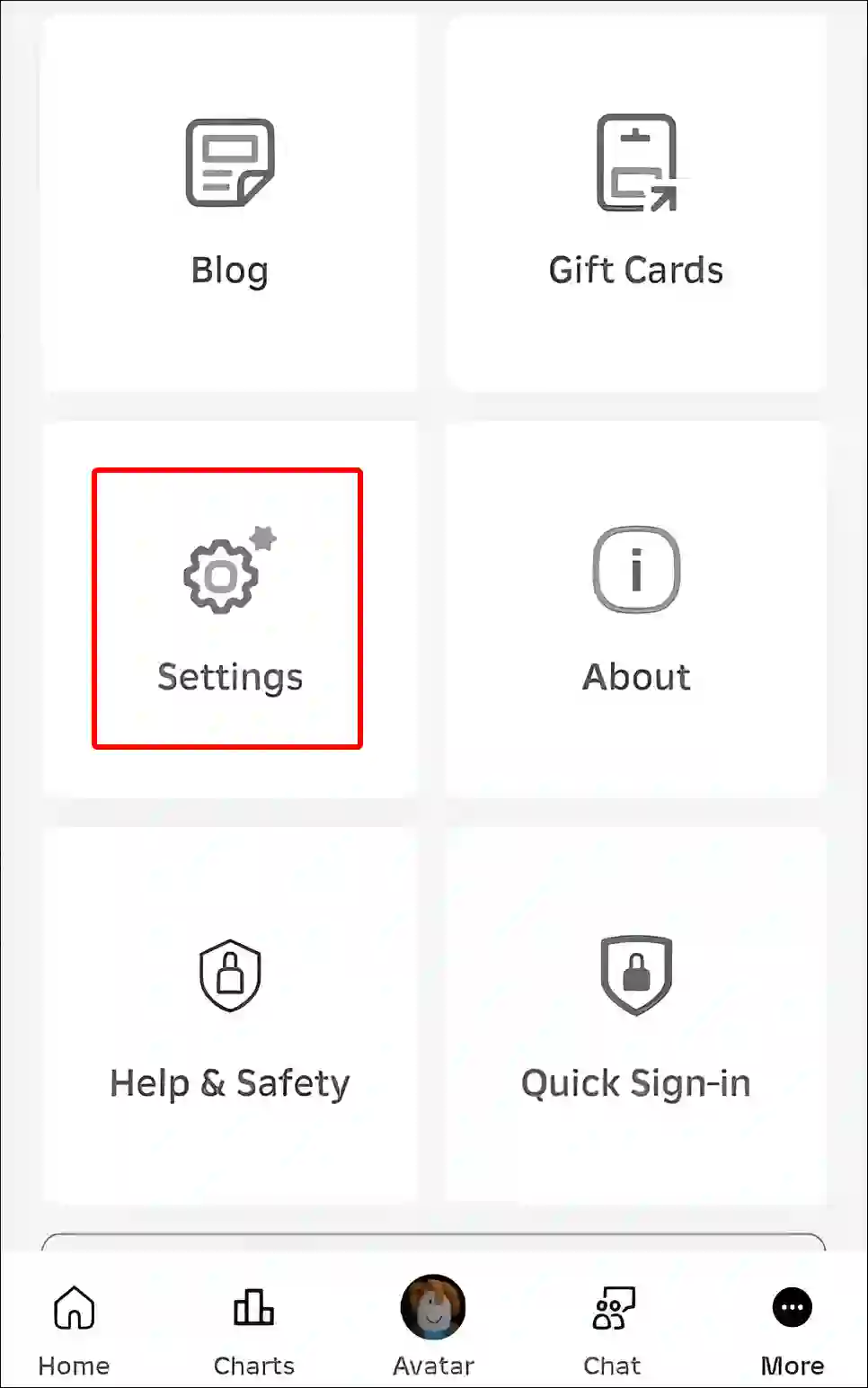 roblox app settings