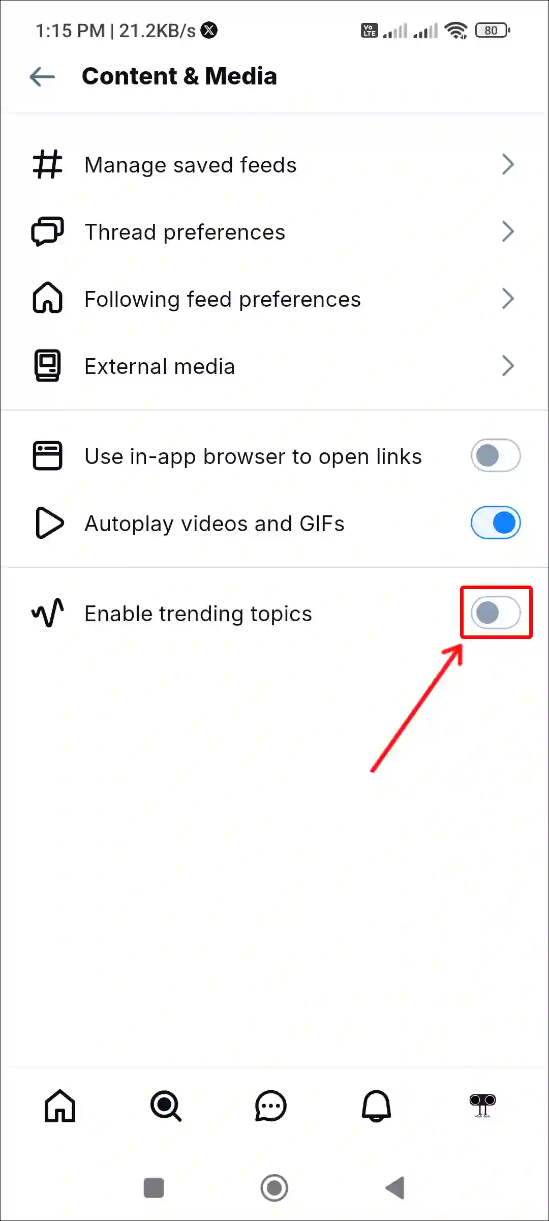 turn off enable trending topics bluesky